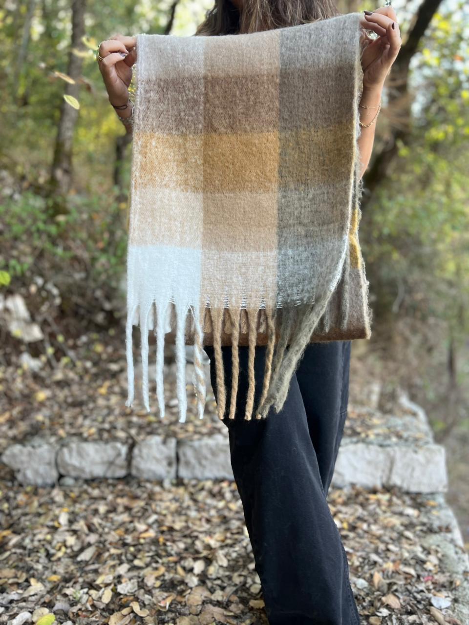Square design scarf