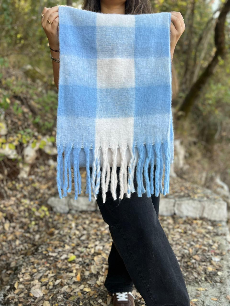 Square design scarf