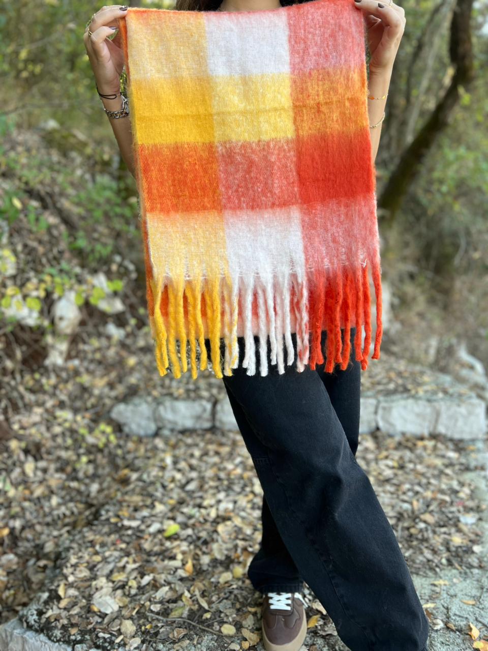 Square design scarf
