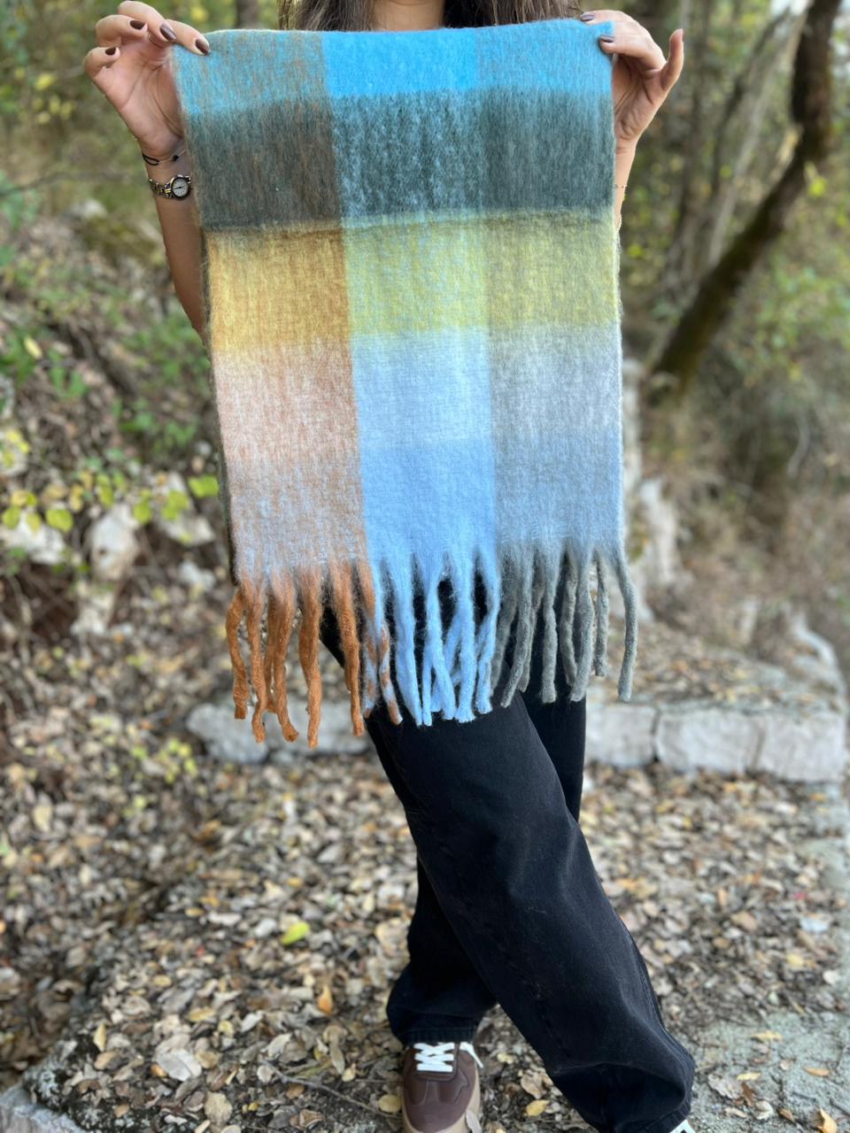 Square design scarf